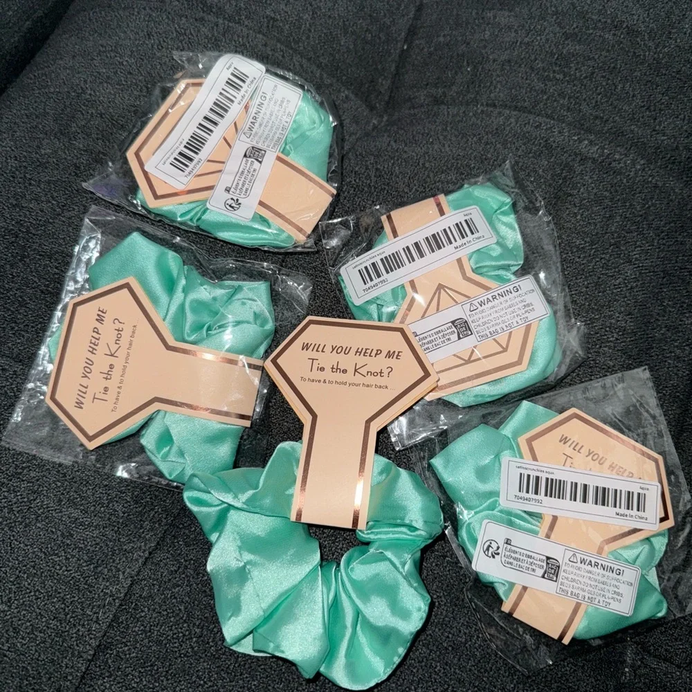 Mint Green Bachelorette Party Hair Ties
